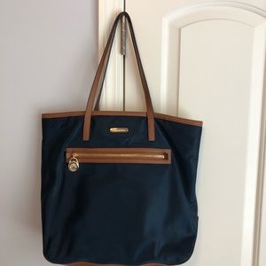Michael Kors Kempton large navy nylon tote